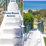 Exclusive Beachfront In - Private Access - Heatable Pool & Jacuzzi - Sleeps 10 Villa