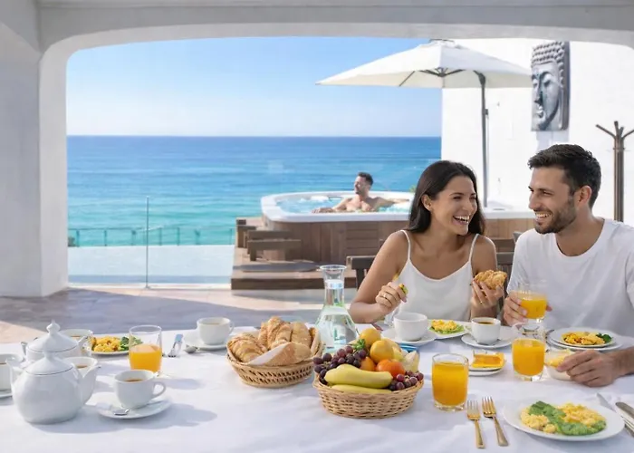 빌라 Oceanfront Luxury Villa With Private Beach Access Pool & Jacuzzi Walk To Town Sleeps 10 *